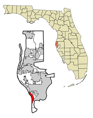 St. Pete Beach map
