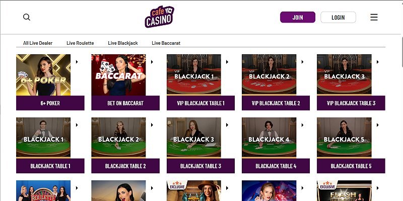 Cafe Casino casino screenshot