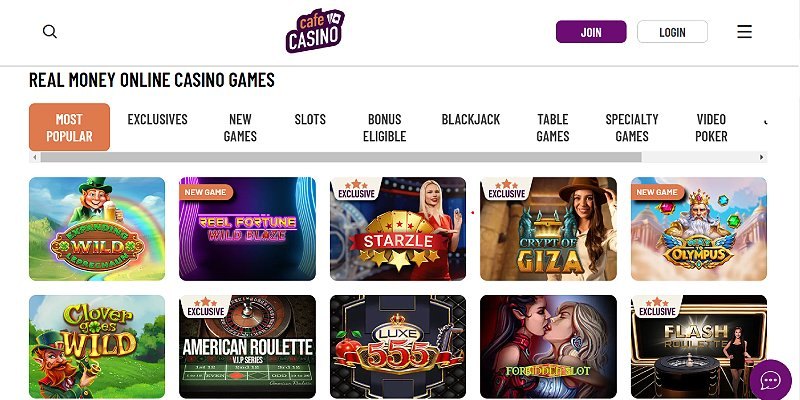 Cafe Casino casino screenshot